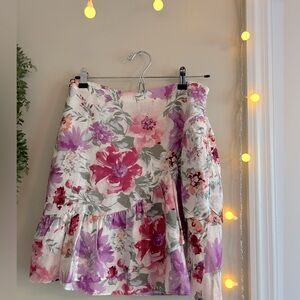 Express Mini Skirt - Floral Ruffle NWT Size 10